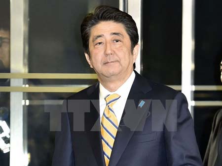 Thủ tướng Shinzo Abe tại trụ sở Đảng Dân chủ Tự do (LDP) ở Tokyo.